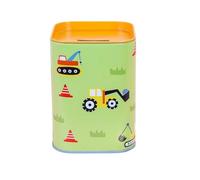 Tirelire en étain pour enfant aux couleurs vives - Tirelire originale en étain avec couvercle - Tirelire en étain bon marché qui peut également être utilisée comme pot à crayons (machine)