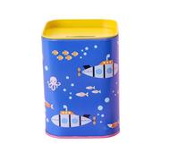 Tirelire en étain pour enfant aux couleurs vives - Tirelire originale en étain avec couvercle - Tirelire en étain bon marché qui peut également être utilisée comme pot à crayons (sous-marins)