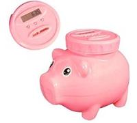 Tirelire en forme de cochon à avec compte-pièces compteur Multi G