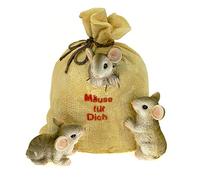 Tirelire en forme de sac de souris avec serrure - 14,5 x 14 cm