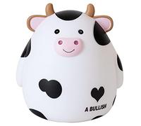 Tirelire en forme de vache Kawaii - Grande capacité - Cadeau pour enfants - Convient pour garçons et filles - Décoration de chambre d'anniversaire (blanc)