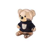 Tirelire en Forme Ours en Plastique Transparent - Bleu