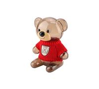 Tirelire en Forme Ours en Plastique Transparent - Rouge