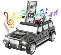 Tirelire en Voiture blindée Tirelires électroniques FONGWAN jouet cadeau pour enfants-Noir Noir G