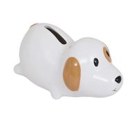 Tirelire Enfant Chien Scott 15cm Blanc