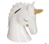 Tirelire enfant licorne blanc H16cm - Atmosphera createur d'interieur