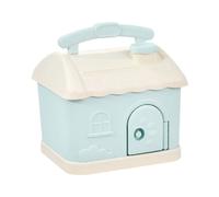 Tirelire Enfant Maison Bleue Avec Clé