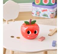 Atmosphera x Cha Cha Pop – Tirelire Pomme d'amour – Céramique 13 x 13 cm Rouge