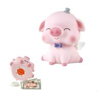 Tirelire Enfant Tirelire Économie Cochon, avec Grande Ouverture en Bas pour Pièces et Billets, Matériaux de Haute Qualité, Charmant Petit Cochon en Rose