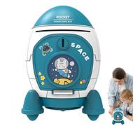 Tirelire Fusée, Tirelire Spatiale avec Grand Espace, Coin Save Jar avec Espace, Ornements Cabine Grancapacité Bandessinée pour La Fille avec Le Modèle D'astronaute Lapin Commutateur