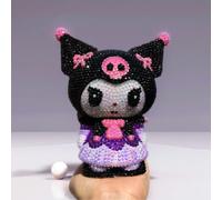 Tirelire Kuromi Hello Kitty pour enfants, kit de loisirs créatifs de peinture diamantée, packs de matériaux pour poupées en vinyle TZ055