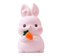 Tirelire Lapin Tirelire Cochon Enfant Tirelire Billet et Piece Boîte de Rangement d'argent Mini Lapin Tirelire Plastique Avec Couvercle Inférieur Amovible Cadeau de Pâques pour Garçons et Filles
