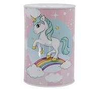 Stor S.L. – Tirelire métallique Licorne pour enfants – Multicore, arc-en-ciel, or
