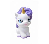 Tirelire licorne pour enfants - Jolie tirelire avec ouverture par le bas, tirelire décorative pour chambre d'enfant, décoration de chambre de fille, plastique durable, 23 cm (violet)