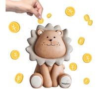 Tirelire - Lion - Résine Incassable - Décoration Chambre - Cadeau Enfant