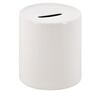 Tirelire MB TECH blanche en céramique - Diamètre extérieur 79mm