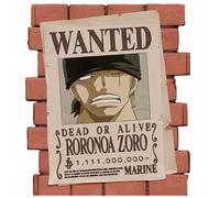 Tirelire One Piece Affiche Wanted Zoro