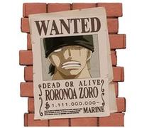 Tirelire | One Piece | Affiche Wanted Zoro G