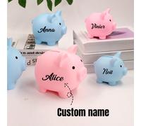 Tirelire personnalisée avec nom, tirelire numérique pour adultes avec compteur de pièces personnalisable, tirelire décorative pour chambre et salon, cadeau d'anniversaire unique, organisateur de voyag