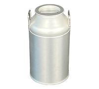 Tirelire - Pot à lait vierge - Petite boîte ronde avec fente en fer blanc électrolytique - Ø 6,5 x 11,0 cm