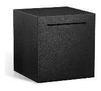 Tirelire pour adultes à casser pour ouvrir, tirelire en acier inoxydable pour adultes pour de l'argent réel, tirelire en métal incassable pour l'épargne d'argent liquide (11,99 cm/15 cm, noir) petit,t