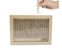 Tirelire pour économiser de l'argent, tirelire avec tableau effaçable en acrylique - Ornements de banque de banque DIY pour la collection d'argent du Nouvel An