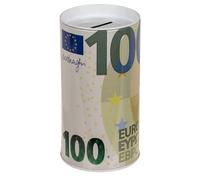 Tirelire pour Enfants en Étain avec Couvercle - Billets Euro - Boîte à Crayons Originale et Bon Marché (100 Euros)