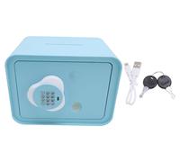 Tirelire pour enfants, multifonctionnelle, motif de dessin animé, défilement automatique, boîte à papier, déverrouillage par empreinte digitale, grande capacité, couleur verte