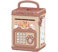 Tirelire pour enfants - Sécurité par empreinte digitale - Tirelire électronique rose