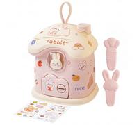 Tirelire pour filles - Tirelire pour enfants en forme de maison champignon avec utocollants et patchs 3D, jolie boîte d'économie d'argent pour enfants filles, décoration de bureau pour