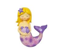 Tirelire sirène en résine violette 17 cm
