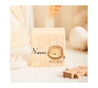 Tirelire SIUAKBV, personnalisée pour bébé, cadeau de baptême en bois, tirelire d'enfant