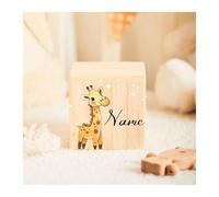 Tirelire SIUAKBV, personnalisée pour bébé, cadeau de baptême en bois, tirelire d'enfant