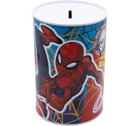 Tirelire Spiderman pour garçons - Boîte à monnaie en métal Marvel, boîte de rangement durable pour pièces et argent liquide, idée pour les enfants et les fans de super-héros Taille-15cm