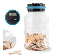 Tirelire transparente de grande capacité - Pot à monnaie transparent pour adultes - Tirelire numérique - Tirelire électronique