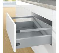Tiroir casserolier en kit - hauteur 126 mm (218 mm avec bandeaux) - arcitech - Décor : Blanc - Longueur : 650 mm - HETTICH