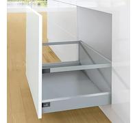 Tiroir casserolier en kit - hauteur 94 (282 mm avec bandeaux) - Décor : Argent - Longueur : 450 mm - HETTICH