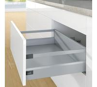 Tiroir casserolier en kit - hauteur 94 mm (186 mm avec bandeaux) - arcitech - Décor : Blanc - Longueur : 450 mm - HETTICH
