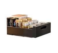 Tiroir Coulissant Cuisine, Etagere Cuisine Plateau Coulissant Cuisine, Organiseurs De Placards Tiroir Telescopique Cuisine Pour Placard De Cuisine,25Lx43Px9H CM,Pas Besoin De Percer Ni De Clouer,Noir