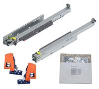 Tiroir coulissant de 350 mm, à extension complète, capacité de 40 kg, système d'ouverture par simple pression (TIP-ON), 1 paire