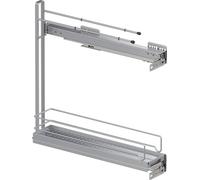 Tiroir coulissant fin VS SUB pour meuble bas, porte-serviettes, 150 mm, argent