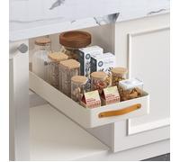 tiroir coulissant pour meuble de cuisine - kit tiroir coulissant 55x30x9 cm blanc