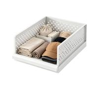 Tiroir de rangement pliable empilable pour vêtements | Bac de rangement pour la maison, le salon, la salle de bain, la chambre à coucher, l'appartement, la douche, le dortoir