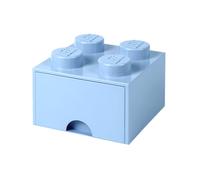 Room Copenhagen Boîte de rangement empilable LEGO 4 boutons, 1 tiroir, 4,7 l, bleu ciel