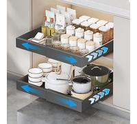 Tiroir extensible - Organisateur de cuisine - 1 pièce - Acier au carbone - 31-52 cm