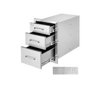 VEVOR 3 tiroirs BBQ Tiroirs 36X51cm Barbecue Gaz Acier inoxydable