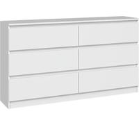Tiroir moderne MALWA M6 140 cm - Blanc mat | Couleur : Blanc mat | Dimensions : 138 x 75 x 40 cm