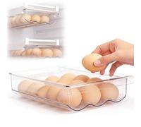 Tiroir Rétractable pour Réfrigérateur, 30,5 x 20 x 8,5 cm, 1 Pièce Organisateur D'œuf Au Réfrigérateur, Distributeur Oeuf, Boîte de Rangement D'œufs à Tiroir, pour Garde Manger, Cuisine, Armoires