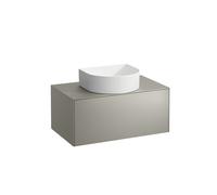 Tiroir Sonar courant, 1 tiroir, adapté aux cuvettes des lavabos 812340, 812341, 812342, 812343, découpe au milieu pour le lavabo, H4054110340421, Couleur: Titane
