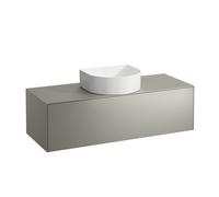 Tiroir Sonar courant, 1 tiroir, adapté aux cuvettes des lavabos 812340, 812341, 812342, 812343, découpe au milieu pour le lavabo, H4054210340421, Couleur: Titane